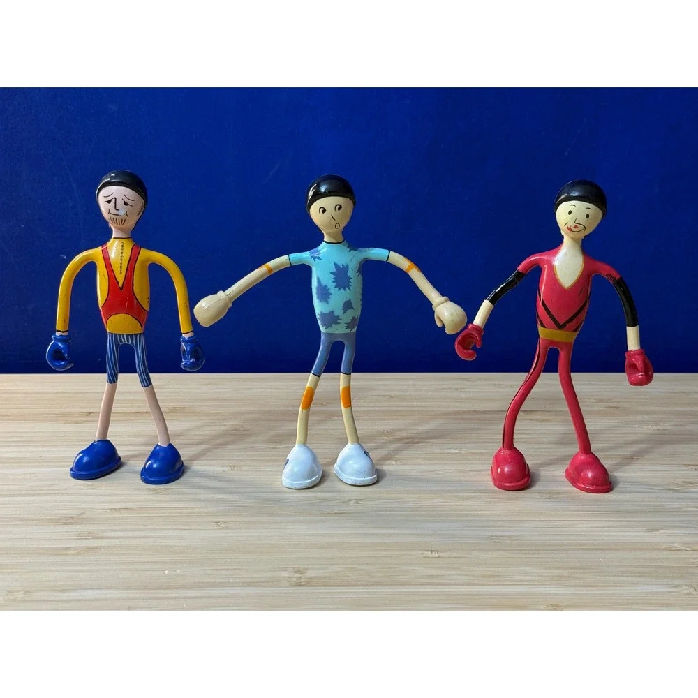 Vintage Bendos Bendable Action Figure Lot of 3